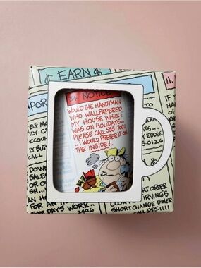 Contenova Classifieds Cartoon Print Mug Comic Strip Humour Brand New In Box